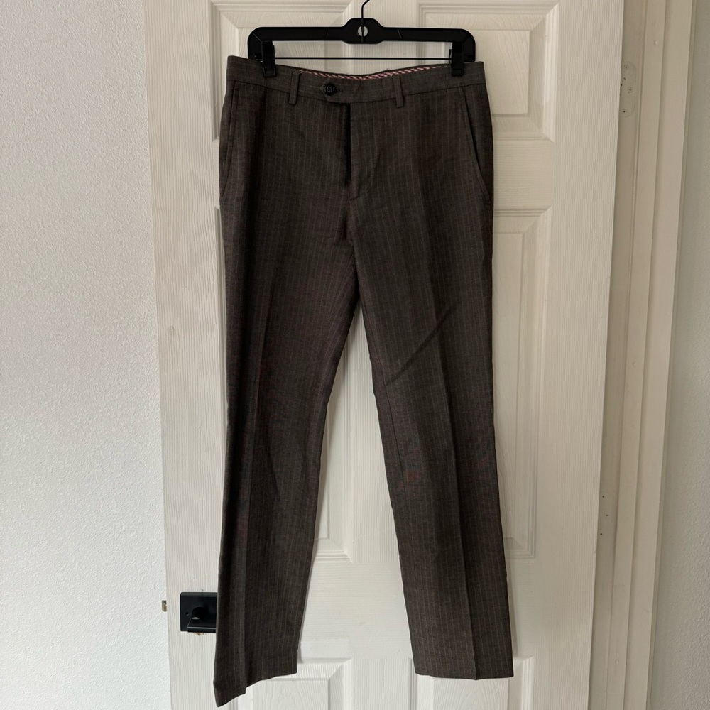Etro Brown Pinstripe Dress Pants